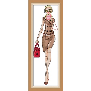 Joy Sunday Fashion show (4) Bộ dụng cụ thêu chữ thập được đóng dấu Bộ dụng cụ thêu hoa văn dễ dàng c