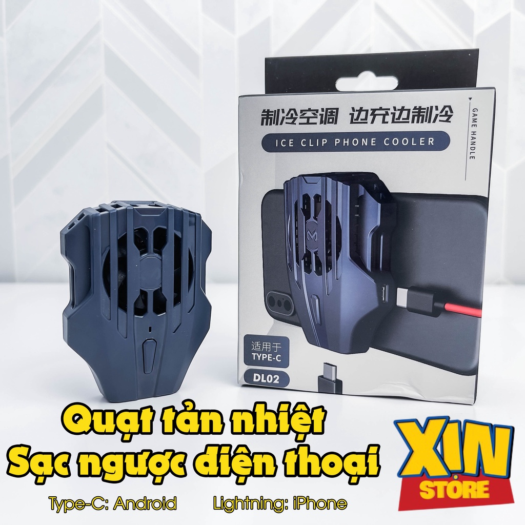 [Quạt Tản Nhiệt ] - Tản nhiệt điện thoại MEMO DL02 Giảm nhiệt khi chơi game kèm sạc TYPE C hoặc Lightning cho điện thoại