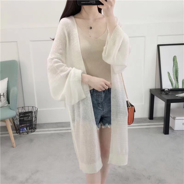 Áo Len Nữ 💜FREESHIP💜 Áo Khoác Len Cadigan Mỏng Dáng Dài Tiểu Thư Siêu Đẹp AN10 - mijusa