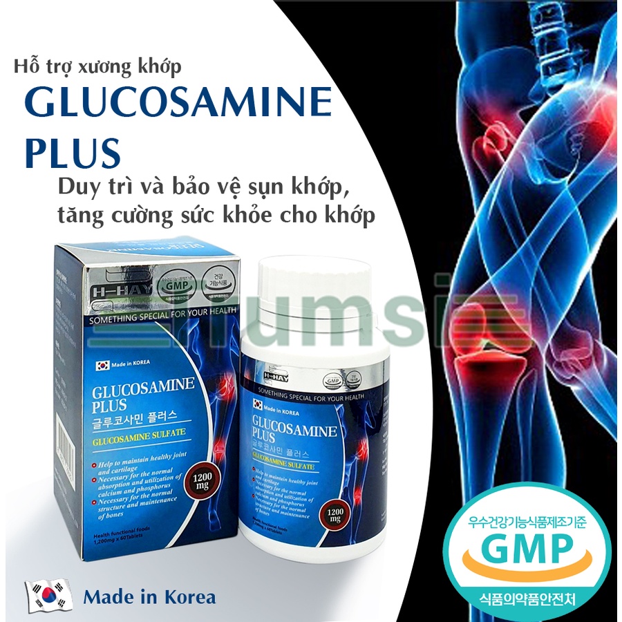 Viên Uống Bổ Khớp Giúp Duy Trì Và Bảo Vệ Sụn Khớp Tăng Sức Khỏe Cho Khớp Glucosamine Plus Nhập Khẩu Chính Hãng Hàn Quốc