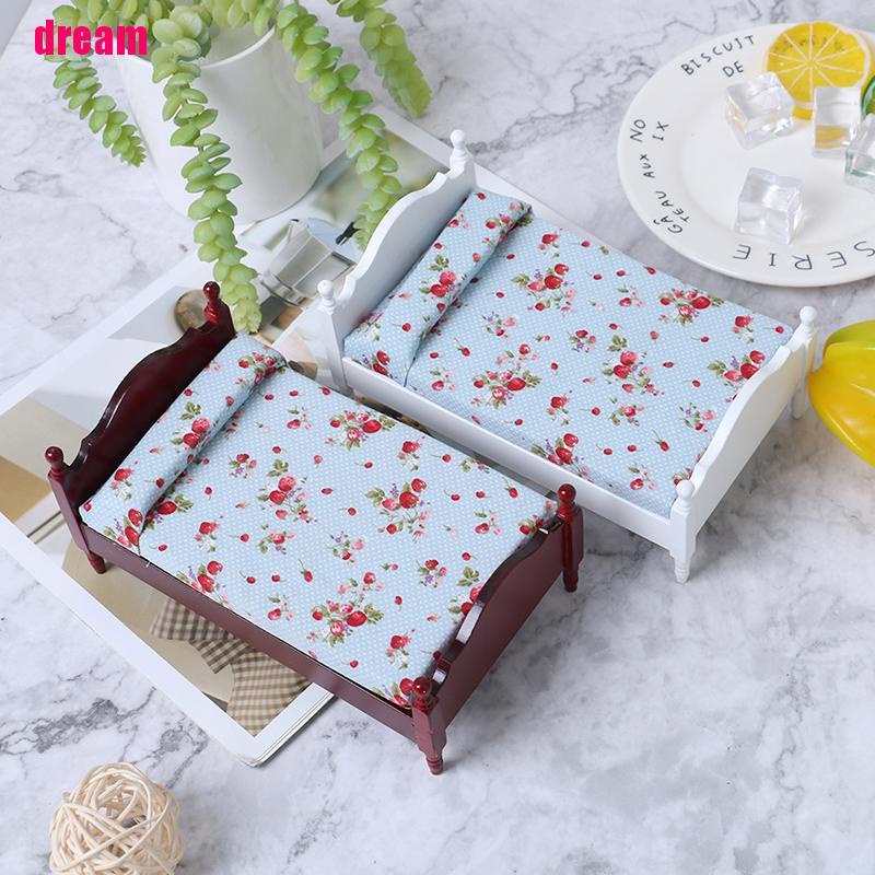 Mô Hình Giường Ngủ Nhỏ Trang Trí Nhà Búp Bê