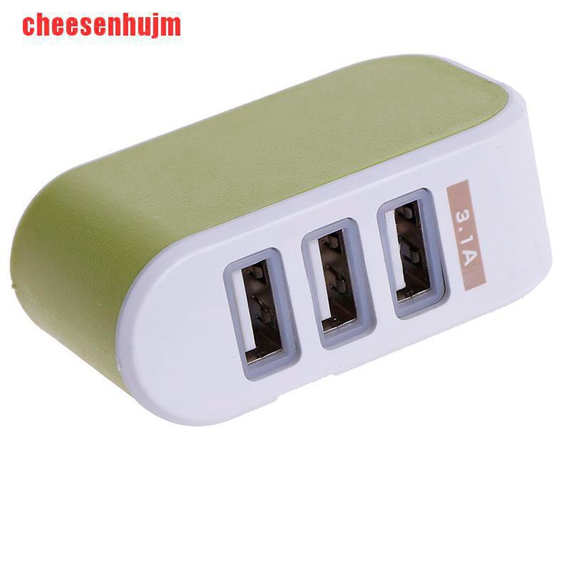 Củ Sạc 3 Cổng Usb Sạc Điện Thoại Có Nhiều Màu - Giá Sỉ