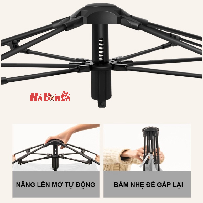 Lều dã ngoại tự bung 4-6 người chống nước chống tia tử ngoại KT 2m4x2m4 - Lều cắm trại du lịch [DCP8]