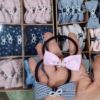 Dây buộc tóc nơ loại đẹp hộp giá sỉ