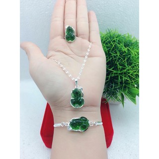 Bộ trang sức bạc tì hưu ( nhiều màu) B233