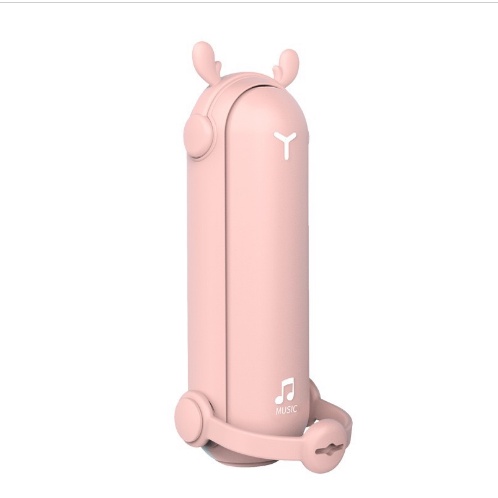 Quạt mini cầm tay đa năng hình gấu Bear kiêm đèn pin - sạc dự phòng tiện, Quạt tích điện mini tiện lợi