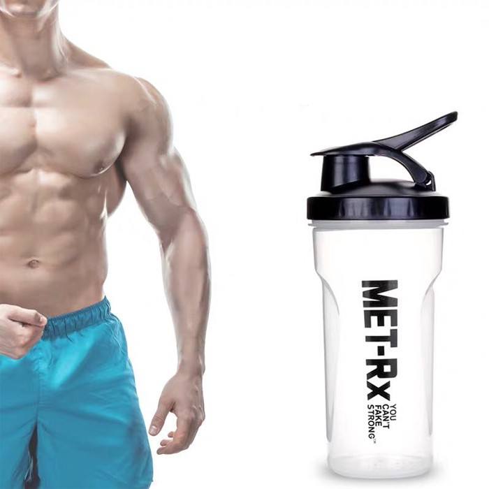 Bình lắc tập gym bình thể thao shake bottle Met-RX