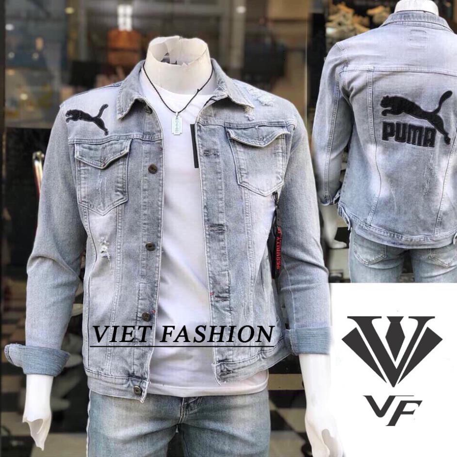 ÁO KHOÁC JEAN NAM CAO CẤP THỜI TRANG CHẤT LIÊU ĐẸP VIET FASHION AK28 - ÁO THUN TRƠN BASIC ྇