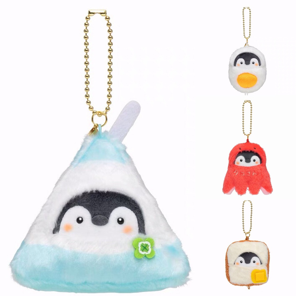 Móc khóa hình chim cánh cụt nhồi bông đáng yêu