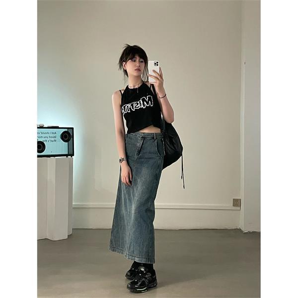 ☎▦✣Áo Ống Hai Dây In Chữ Phong Cách Hàn Quốc Thời Trang Mùa Hè Mới Cho Bạn Gái