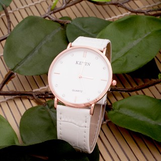 Đồng hồ Unisex Kevin dây da trắng