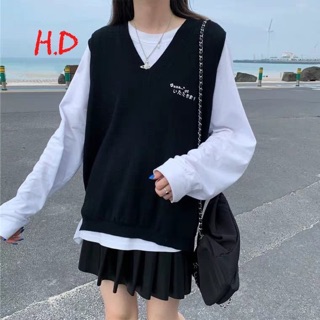 Sét áo gile hoa cúc chữ hàn hđ26