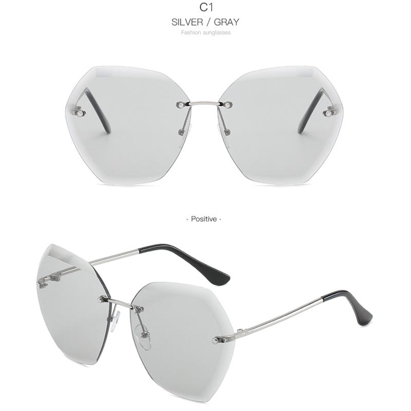 Kính Mát Không Gọng Màu Kẹo Gradient Thời Trang Cho Nữ | BigBuy360 - bigbuy360.vn