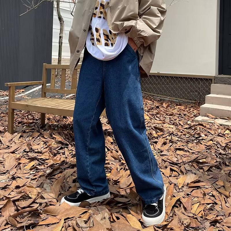 Quần Jeans Trơn size Lớn Thời Trang Hàn Quốc Dành Cho Nam S-3XL