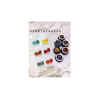 Sét gel nhũ hổ phách làm nail 6 hũ tặng vảng mầu