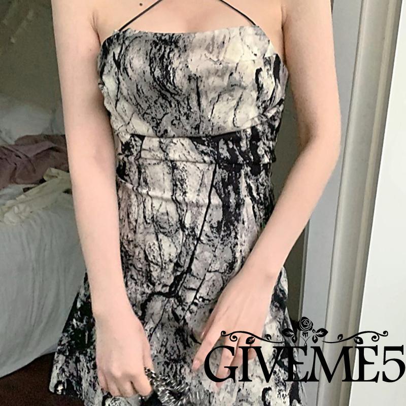 Đầm hai dây ôm dáng màu nhuộm thời trang mùa hè cho nữ