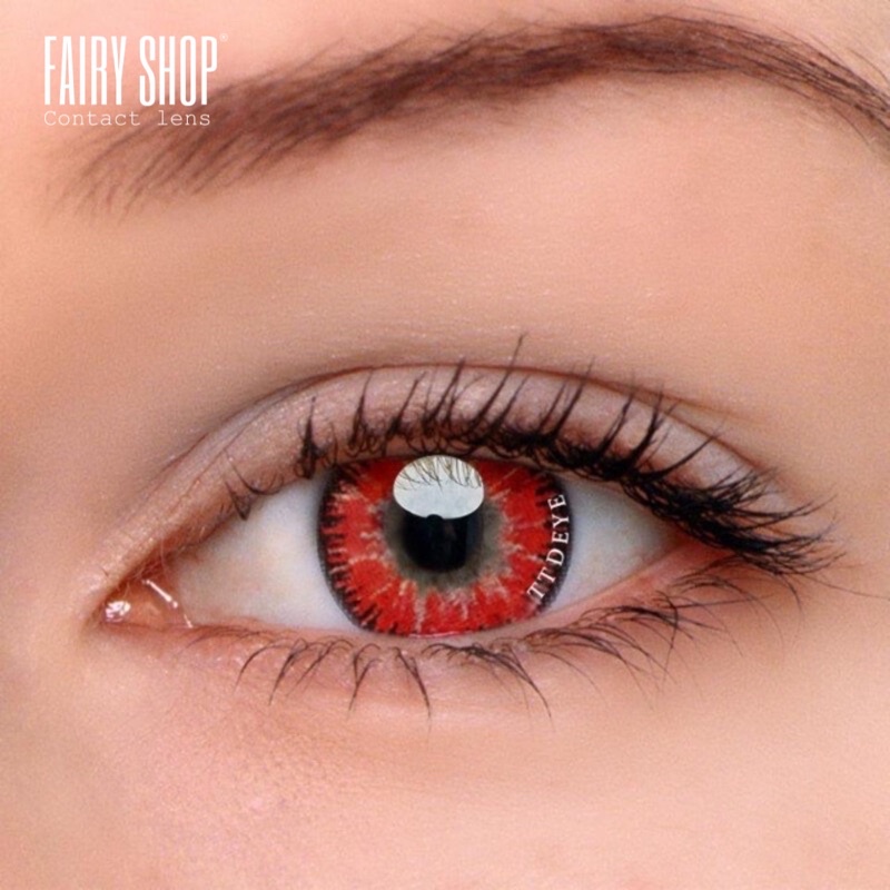 Áp tròng cosplay opal red lens đỏ Kính Áp Tròng FAIRY SHOP CONTACT LENS