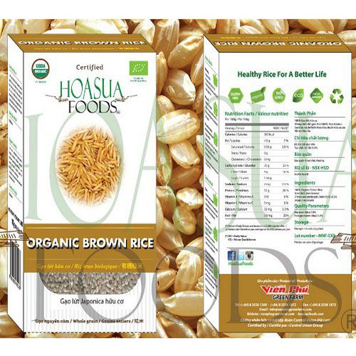 Gạo lứt Japonica hữu cơ Hoa Sữa 1kg