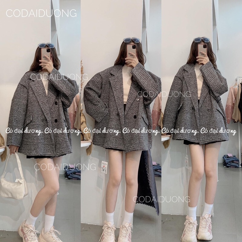 áo dạ kẻ tiêu túi nắp | BigBuy360 - bigbuy360.vn