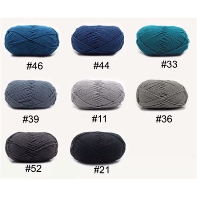 Len milk cotton 50g (mã 21~40)