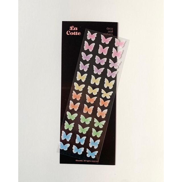 Lacotte | Rainbow Butterfly Sticker Sheet 🦋 nhãn dán trang trí