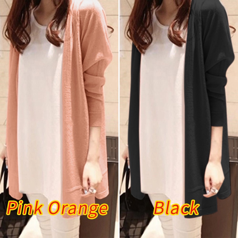 Áo khoác cardigan ZANZEA tay dài màu trơn phong cách vintage trẻ trung