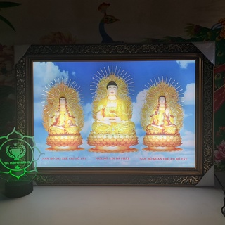 Tranh điện khung cao cấp tam thế phật_ttpt1