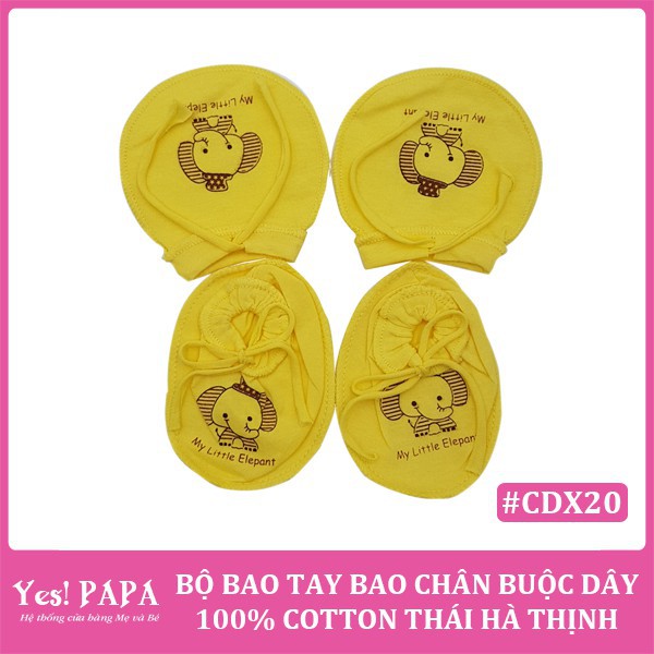 Bộ bao tay &amp; bao chân sơ sinh Thái Hà Thịnh chất liệu 100% cotton cao cấp