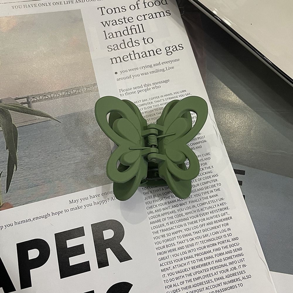 Kẹp tóc càng cua hình bướm thiết kế rỗng phong cách Hàn Quốc cổ điển đơn giản dễ phối đồ nhiều màu tùy chọn cho bạn nữ