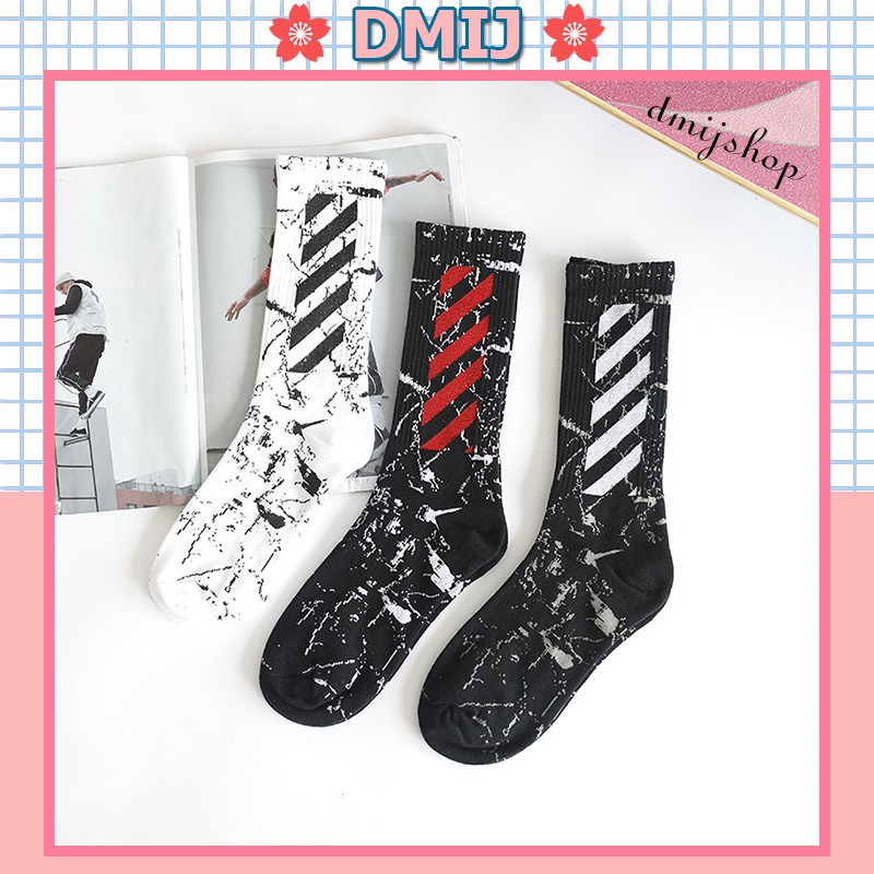 Tất nam nữ cổ cao nhiều mẫu vớ unisex cổ cao hình tia lửa điện