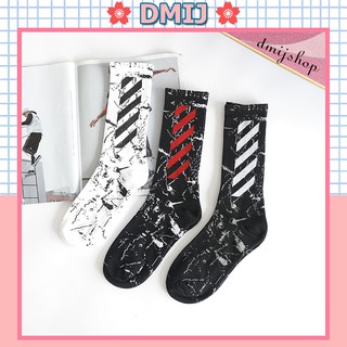Tất nam nữ cổ cao nhiều mẫu vớ unisex cổ cao hình tia lửa điện