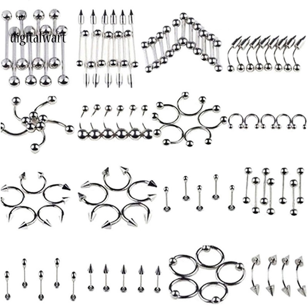 Set 15 / 60 / 85 Khuyên Xỏ Cơ Thể Thời Trang Cá Tính