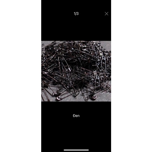 Kim tây / kim băng nhỏ 0.5 x 2cm mạ vàng, bạc, đen - khoảng 90-100 cái kim.