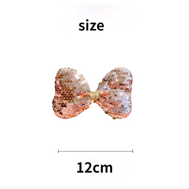 Kẹp tóc nơ sequin nhiều màu sắc thời trang Hàn Quốc cho trẻ em