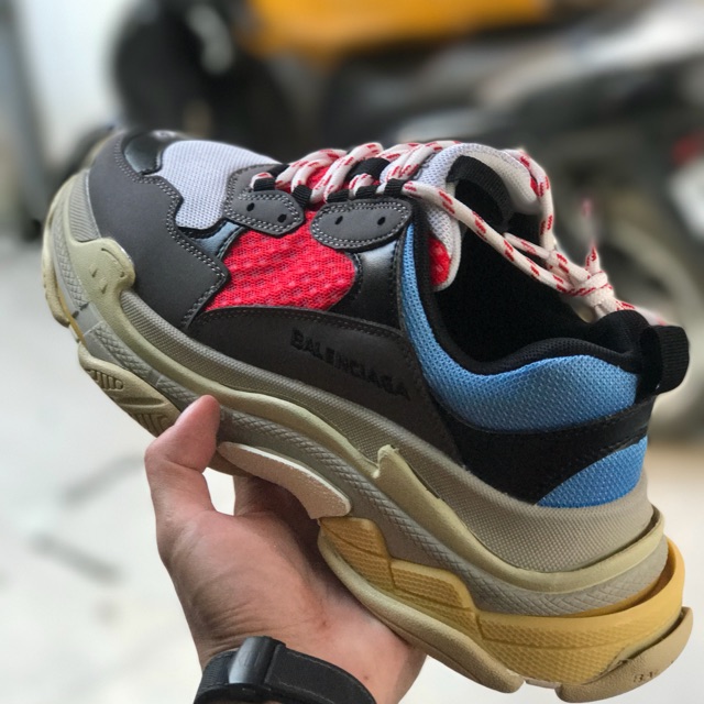 ( đủ hộp + túi vải) Giày sneaker trip s xanh đỏ (36-43)