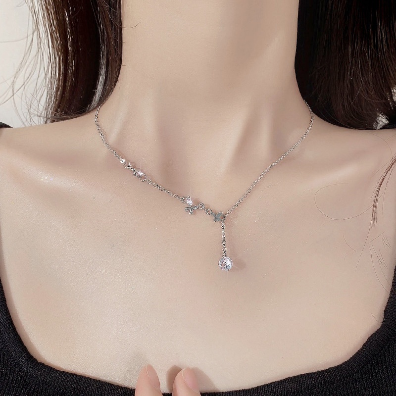 Vòng cổ Mặt Hình Bướm Màu Kẹo Đơn Giản Cá Tính