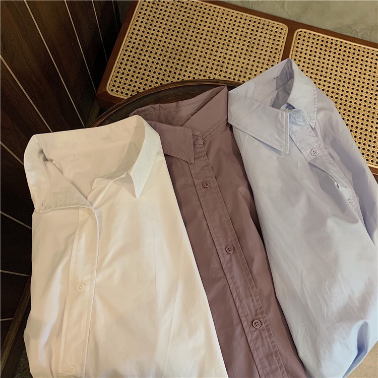 Áo sơ mi tay ngắn form áo oversize với chất liệu vải cotton ít bị nhăn - HALO EVY
