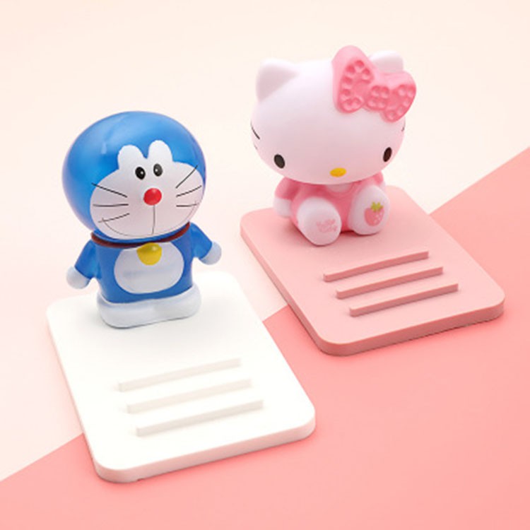Giá Đỡ Điện Thoại Hình Mèo Kitty, Mèo Doremon