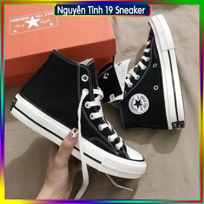 Giày Convert Đen cao cổ thấp cổ ⚡️𝐅𝐑𝐄𝐄 𝐒𝐇𝐈𝐏⚡️ Giày CV cổ điển siêu hot nam nữ tặng full box bill