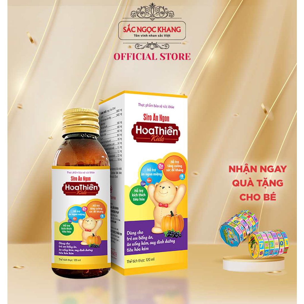 Siro Ăn Ngon Hoa Thiên SẮC NGỌC KHANG giúp hổ trợ kích thích hệ tiêu hóa & ăn ngon miệng chai 120ml