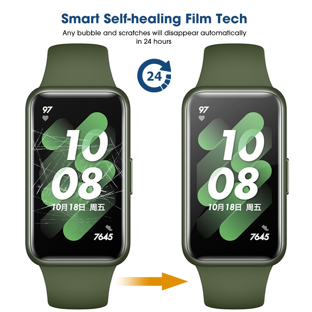 1 Miếng Dán Màn Hình HD Viền Cong 3D Bằng Hydrogel TPU Dẻo Chống Trầy Cho Huawei Band 7