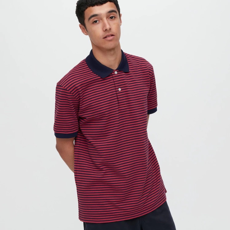 Áo polo sọc Uni tag nhật