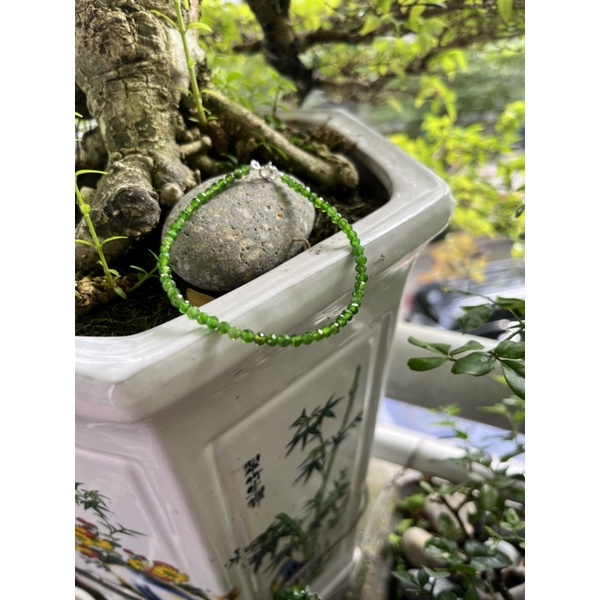 Vòng tay đá xanh giác size 3 li