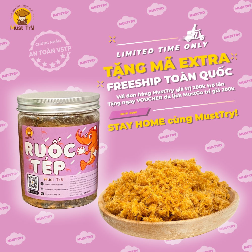 Ruốc Tép Bà Chanh Ngon Đặc Biệt 250g/hộp - Must TrY Tinh Hoa Ẩm Thực Hạ Long