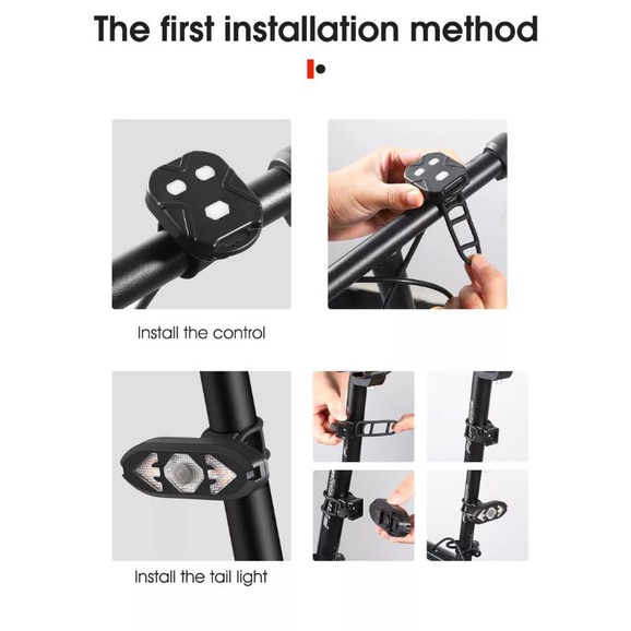 Đèn Xi Nhan WESTBIKING Đèn tín hiệu ánh sáng không dây xe đạp có tiếng kêu cảnh báo