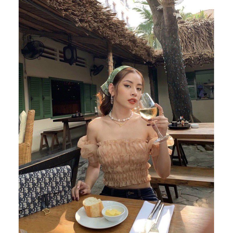 Áo Trễ Vai Ms.1003 Áo Thiết Kế Dáng Ống Bo Chun, Chất Tơ Hai Lớp, Kèm Hình Thật