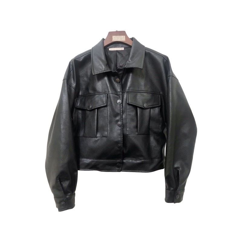 Áo da nữ xịn croptop hãng Em.ma/Active.Usa xuất Hàn cao cấp dáng vai rộng hottren