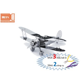 Mô Hình Lắp Ghép kim Loại 3D Máy bay Cánh Kép Gloster Gladiator MK II - Anh