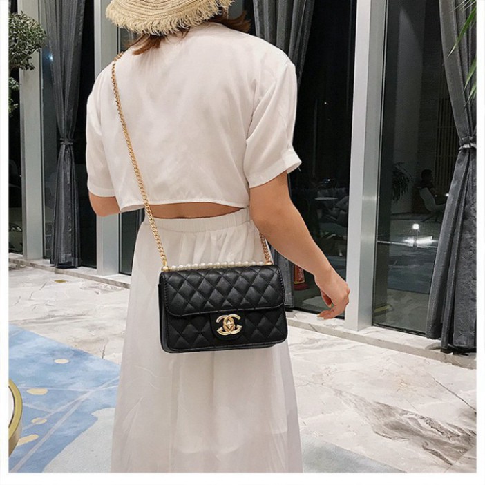 [Nhập Khẩu - FreeShip] Túi xách túi đeo chéo nữ da trám màu trắng hồng đỏ đen cao cấp công sở đi làm dự tiệc | BigBuy360 - bigbuy360.vn