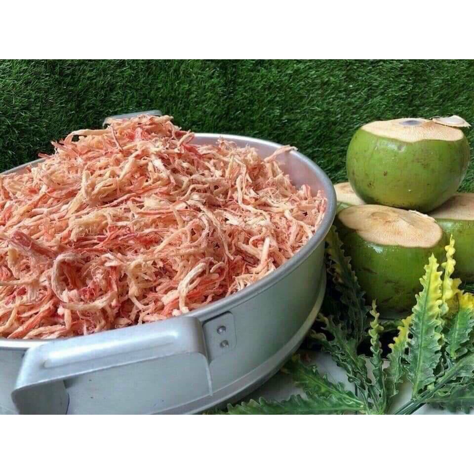 Mực Hấp Nước Dừa Xé Sợi, kèm tương ớt - THƠM NGON - ĐẬM VỊ